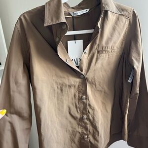 Zara Tan Collared Shirt